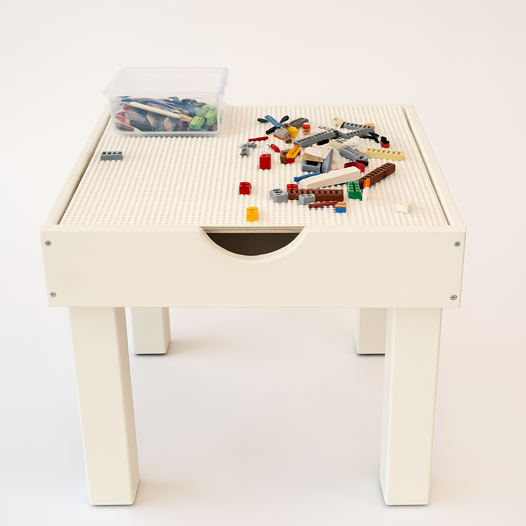 ClickCraft Kids Mini – Handcrafted Wooden Play Table (55×55 cm)