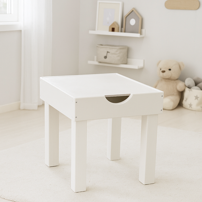 ClickCraft Kids Mini – Handcrafted Wooden Play Table (55×55 cm)