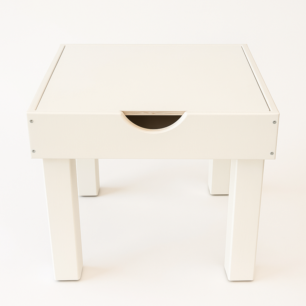 ClickCraft Kids Mini – Handcrafted Wooden Play Table (55×55 cm)