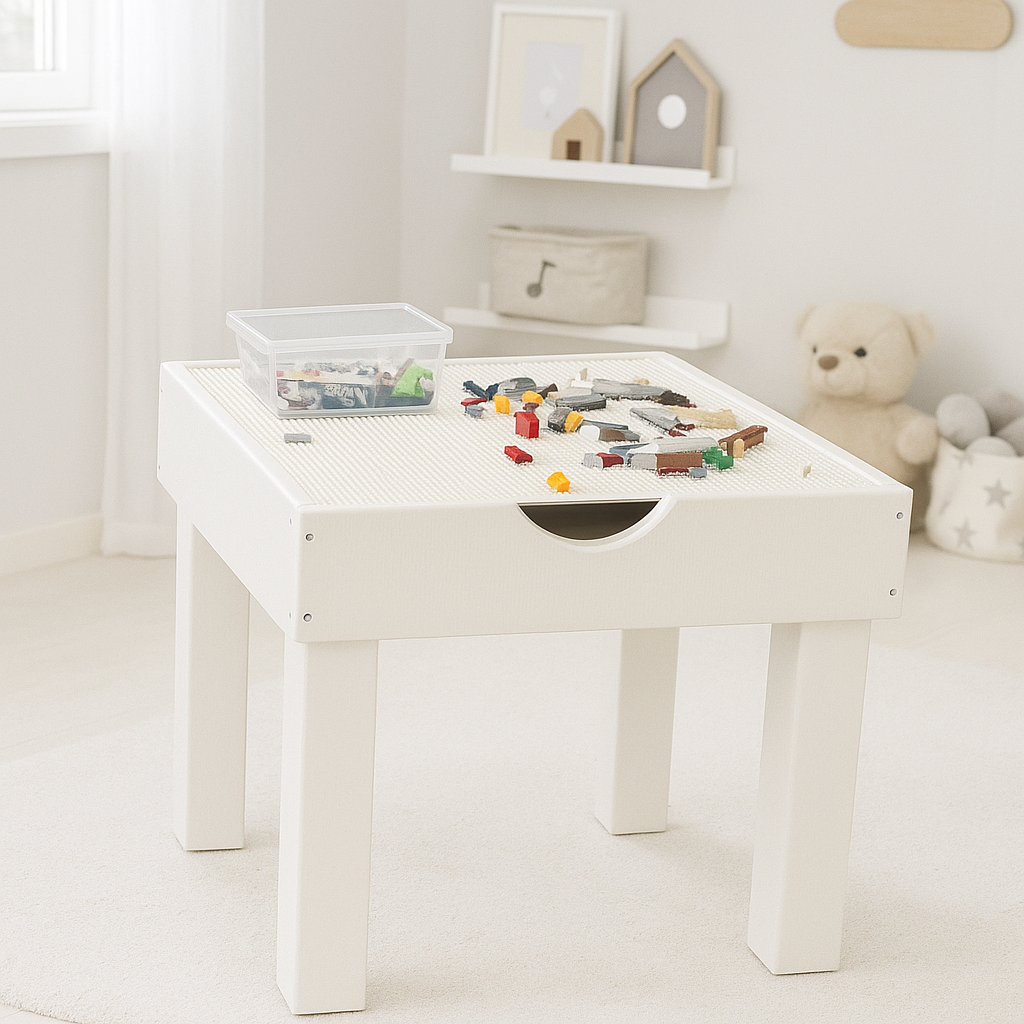 ClickCraft Kids Mini – Handcrafted Wooden Play Table (55×55 cm)